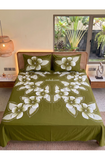 Hand Painted Rayon Bedsheet Set King Size Hand Painted Rayon Bedsheet Set King Size
